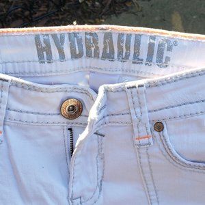 Hydraulic White Capri Jean Pants